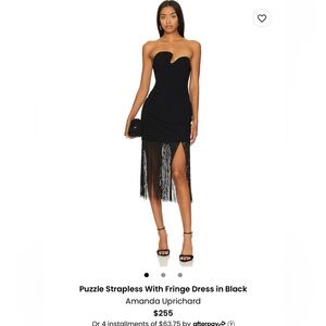 Puzzle strapless with fringe Dress size XS